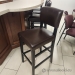 Ikea Henriksdal Brown Leather Dining Bistro Stool Chair 26 in